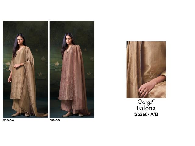 Ganga falona 5268 buy dress materials wholesale in mumbai
